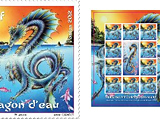 Drache als beliebtes Briefmarkenmotiv